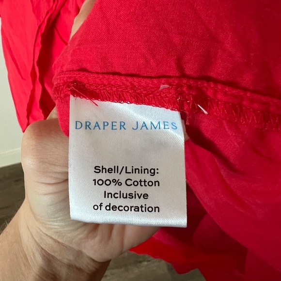 Draper James Red Tie Waist Peasant Dress NWT size XXL - Picture 15 of 16